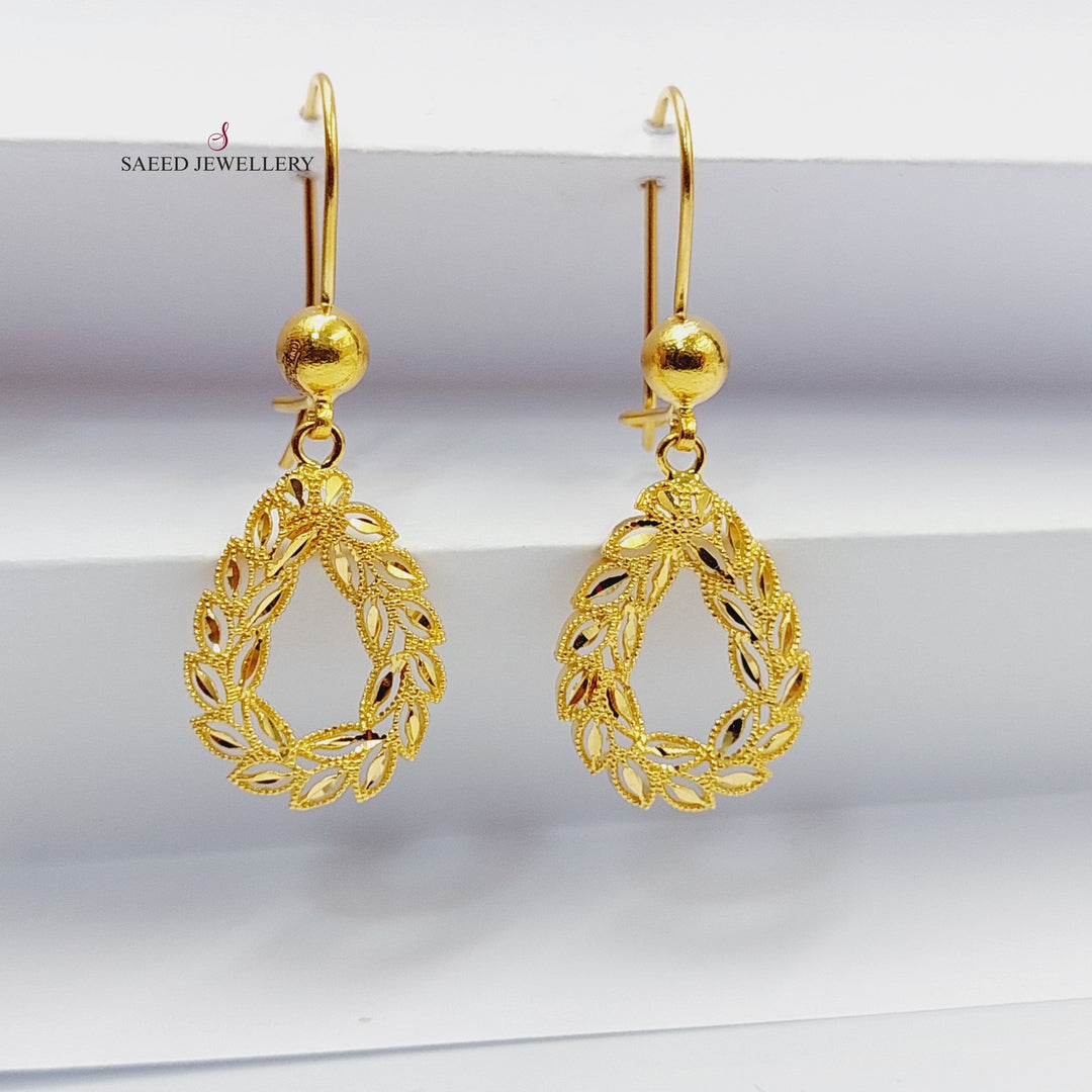 Tears Earrings  Made Of 21K Yellow Gold by Saeed Jewelry-29717