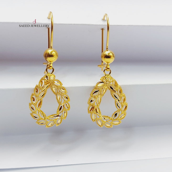 Tears Earrings  Made Of 21K Yellow Gold by Saeed Jewelry-29717