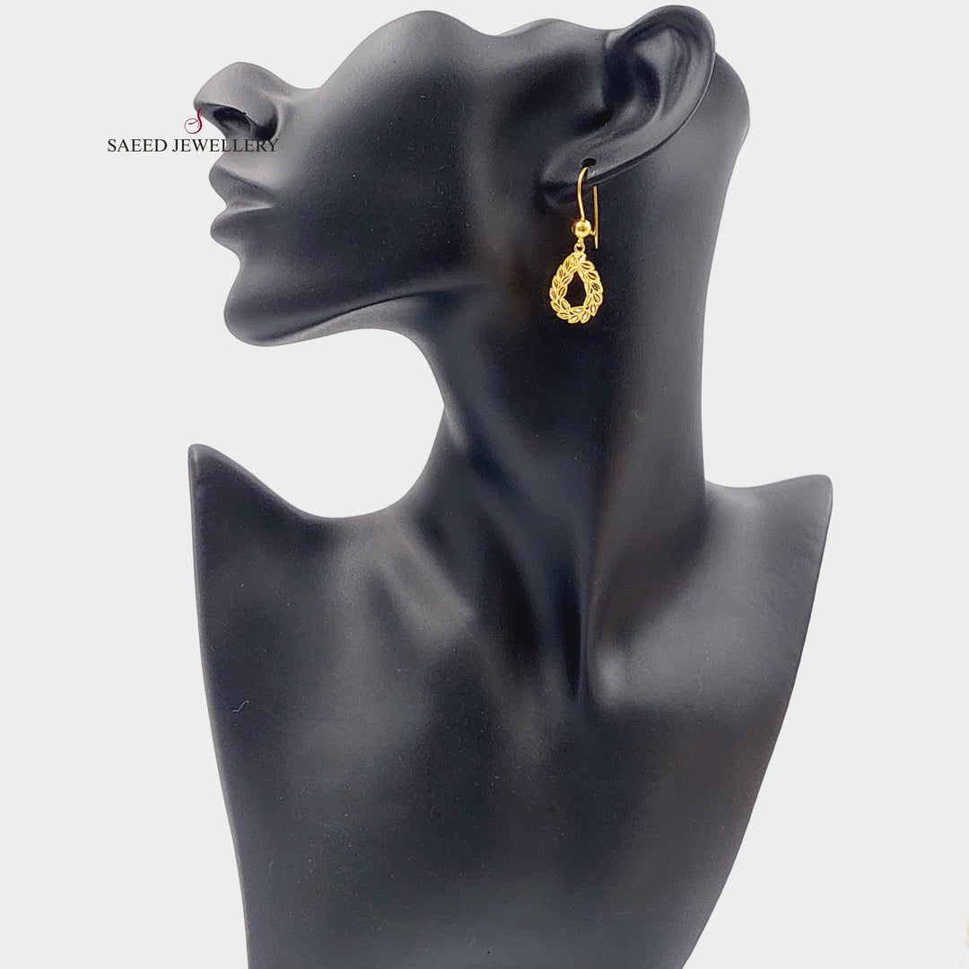 Tears Earrings  Made Of 21K Yellow Gold by Saeed Jewelry-29717