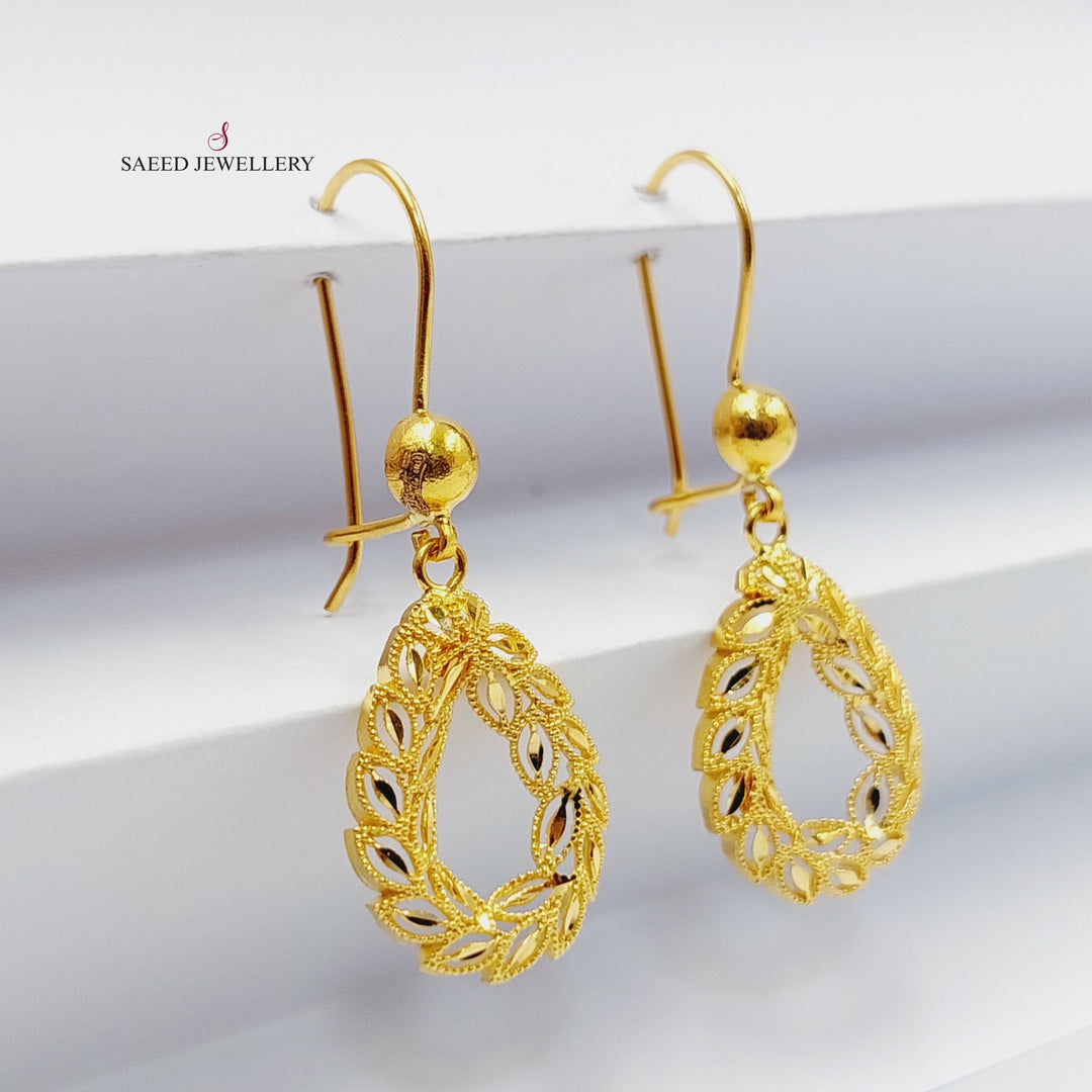 Tears Earrings  Made Of 21K Yellow Gold by Saeed Jewelry-29717