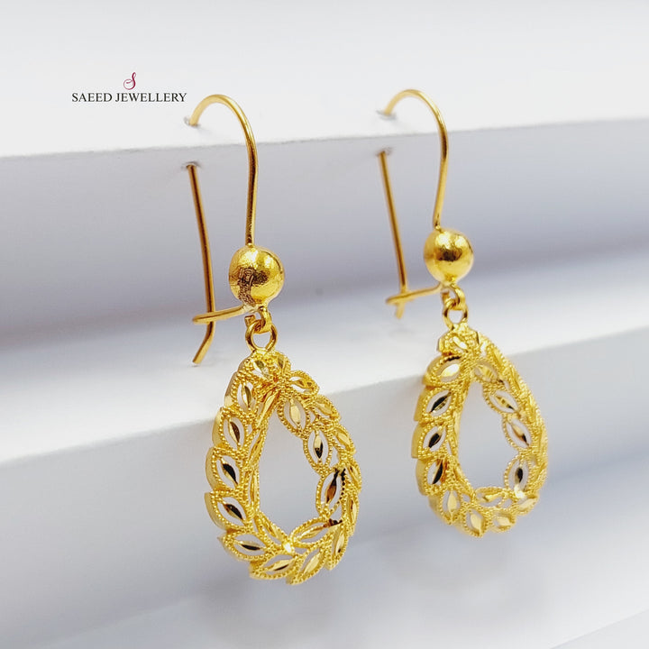 Tears Earrings  Made Of 21K Yellow Gold by Saeed Jewelry-29717
