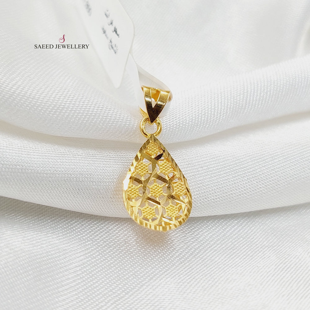 Tears Pendant  Made Of 21K Yellow Gold by Saeed Jewelry-30372