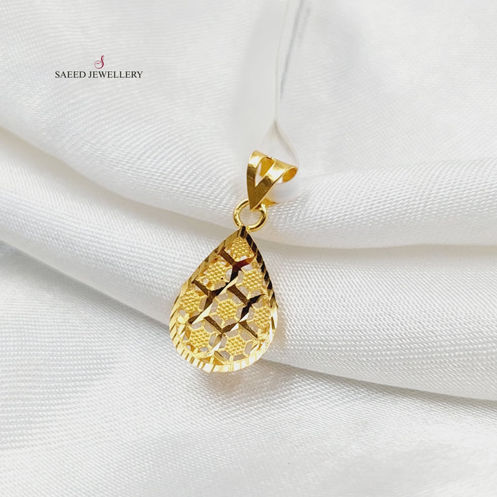 Tears Pendant  Made Of 21K Yellow Gold by Saeed Jewelry-30372