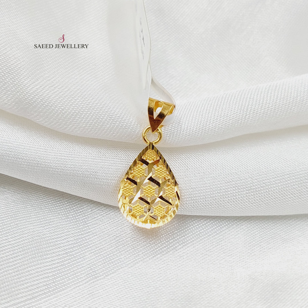 Tears Pendant  Made Of 21K Yellow Gold by Saeed Jewelry-30372