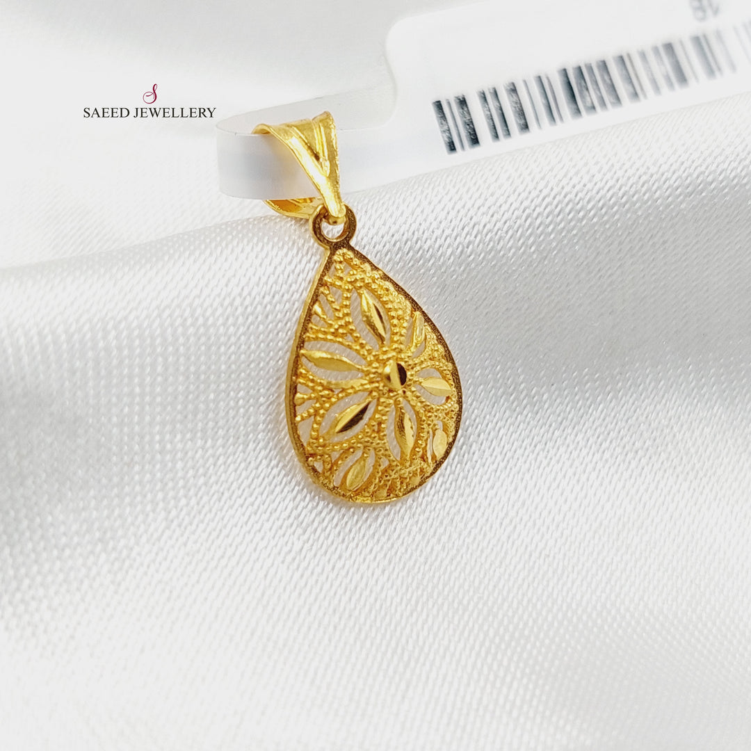 Tears Pendant  Made Of 21K Yellow Gold by Saeed Jewelry-30379