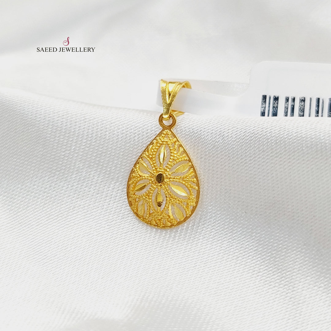 Tears Pendant  Made Of 21K Yellow Gold by Saeed Jewelry-30379