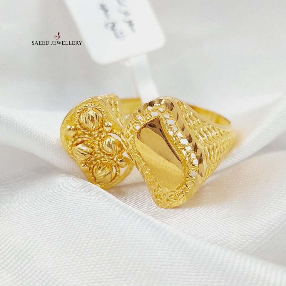 Tears Ring Made Of 21K Yellow Gold by Saeed Jewelry-28498