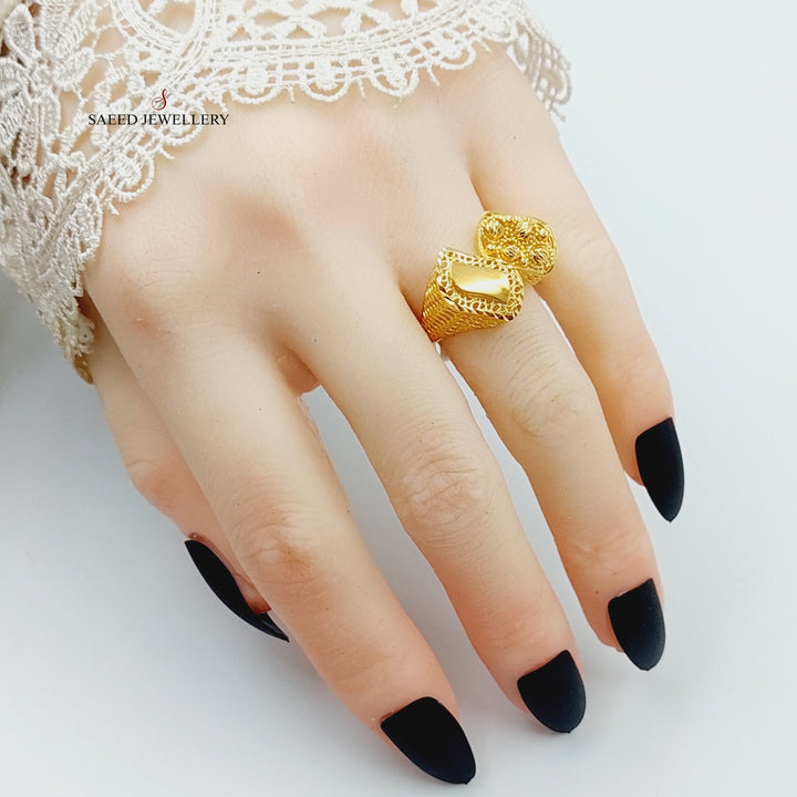 Tears Ring Made Of 21K Yellow Gold by Saeed Jewelry-28498