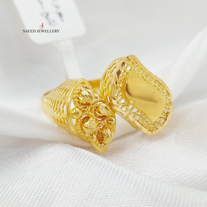 Tears Ring Made Of 21K Yellow Gold by Saeed Jewelry-28498