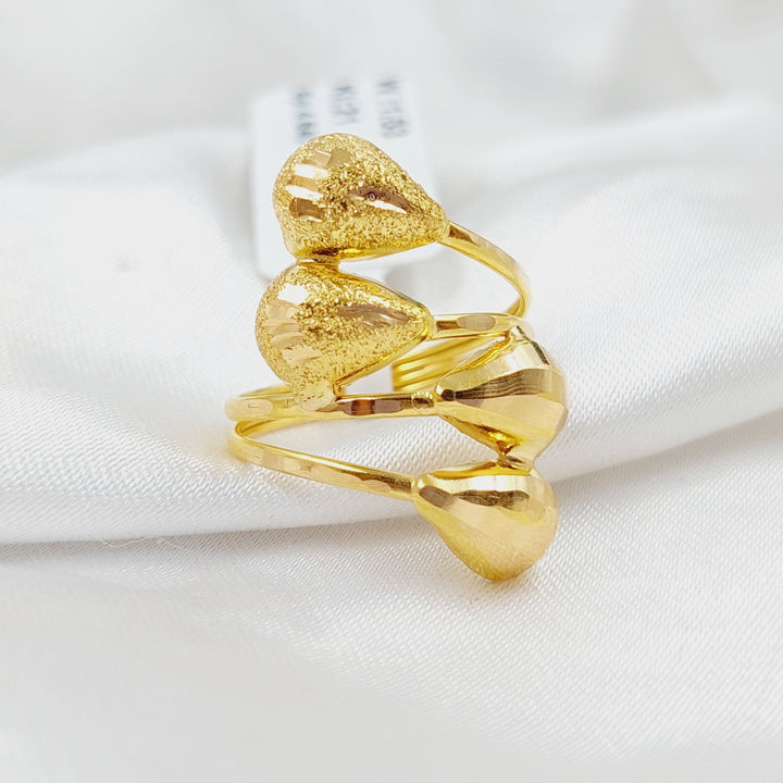 Tears Ring  Made Of 21K Yellow Gold by Saeed Jewelry-28863