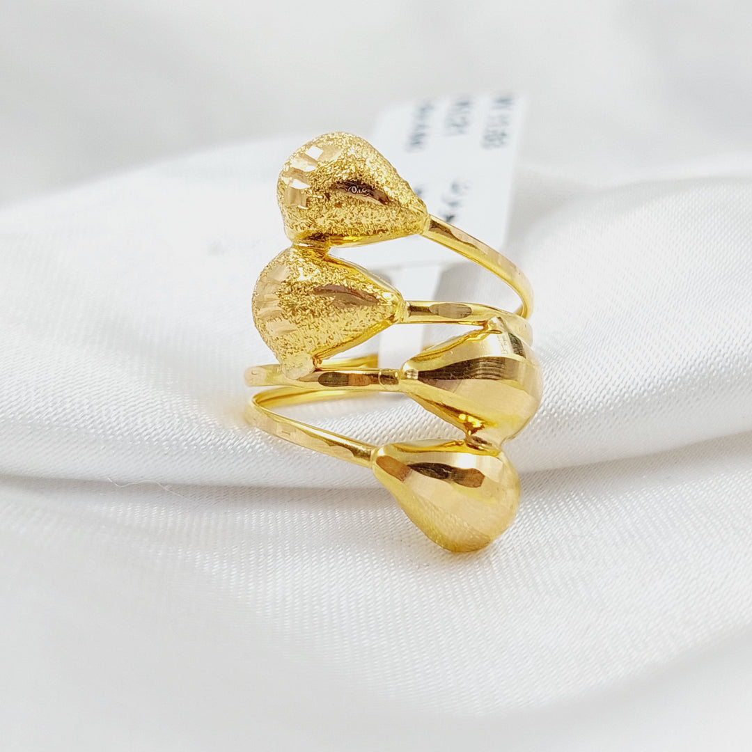 Tears Ring  Made Of 21K Yellow Gold by Saeed Jewelry-28863