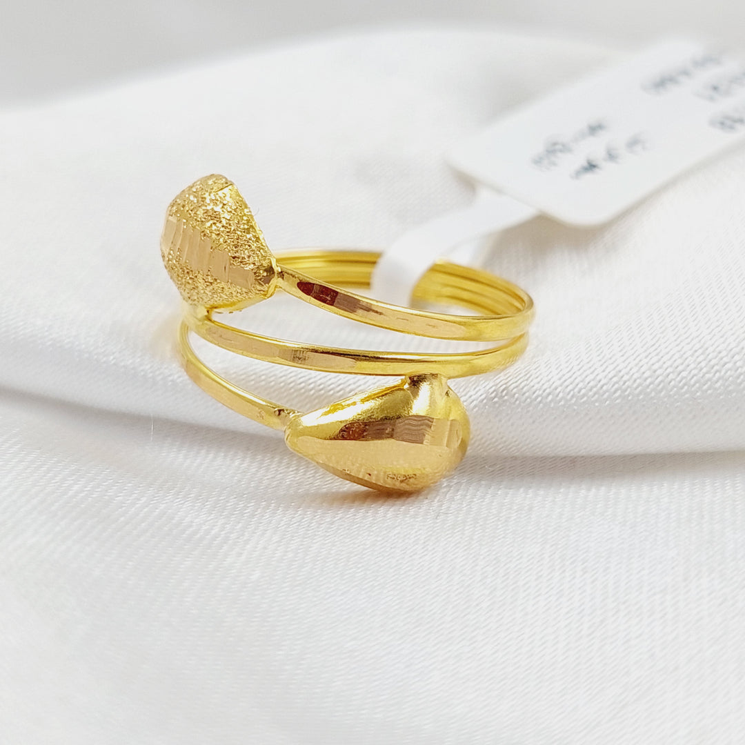 Tears Ring  Made Of 21K Yellow Gold by Saeed Jewelry-28865