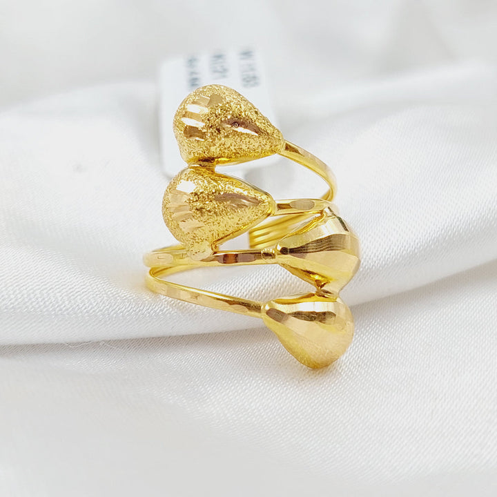 Tears Ring  Made Of 21K Yellow Gold by Saeed Jewelry-29134