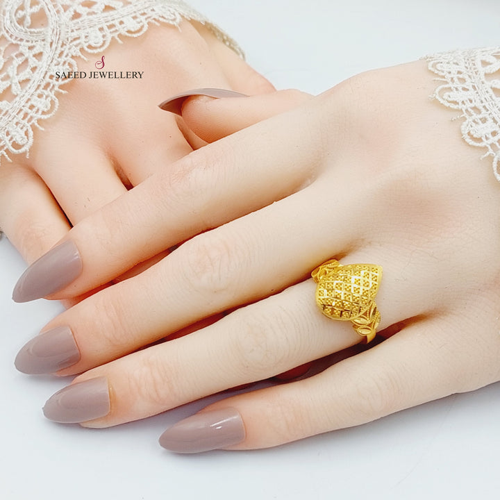 Tears Ring  Made Of 21K Yellow Gold by Saeed Jewelry-29655