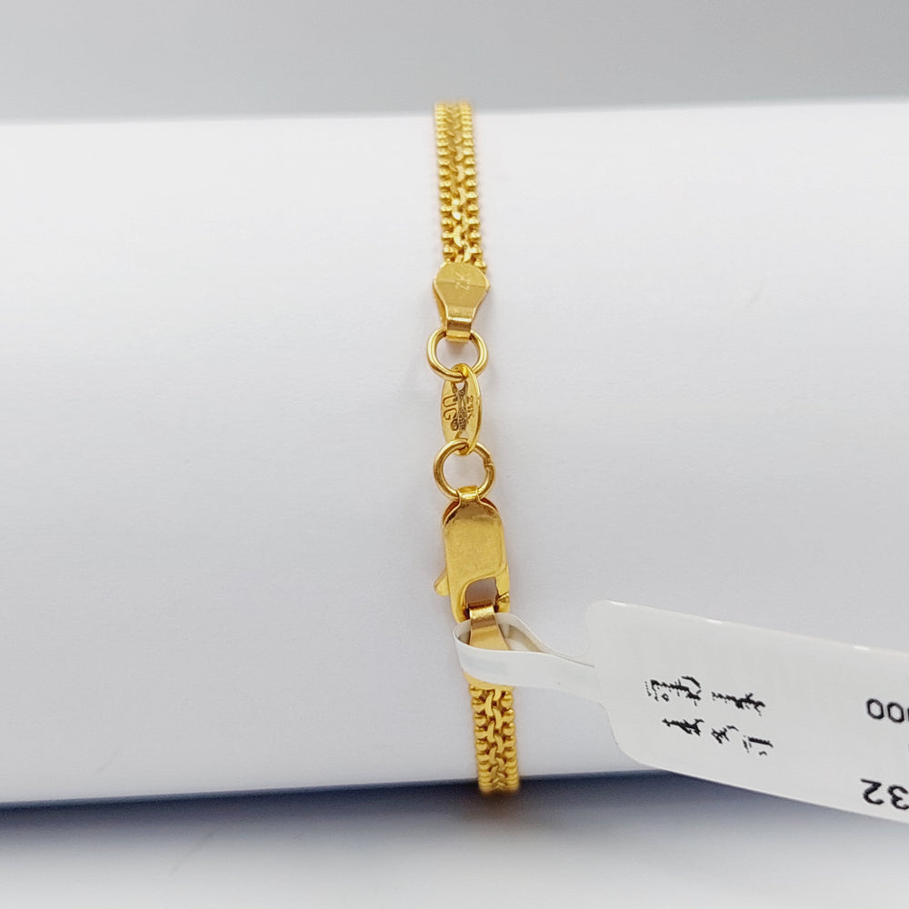 Thin Malaysian Bracelet Made Of 21K Yellow Gold by Saeed Jewelry-28542