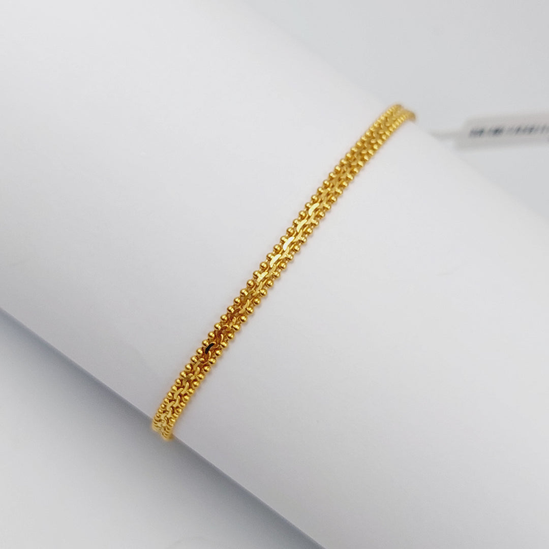 Thin Malaysian Bracelet Made Of 21K Yellow Gold by Saeed Jewelry-28542