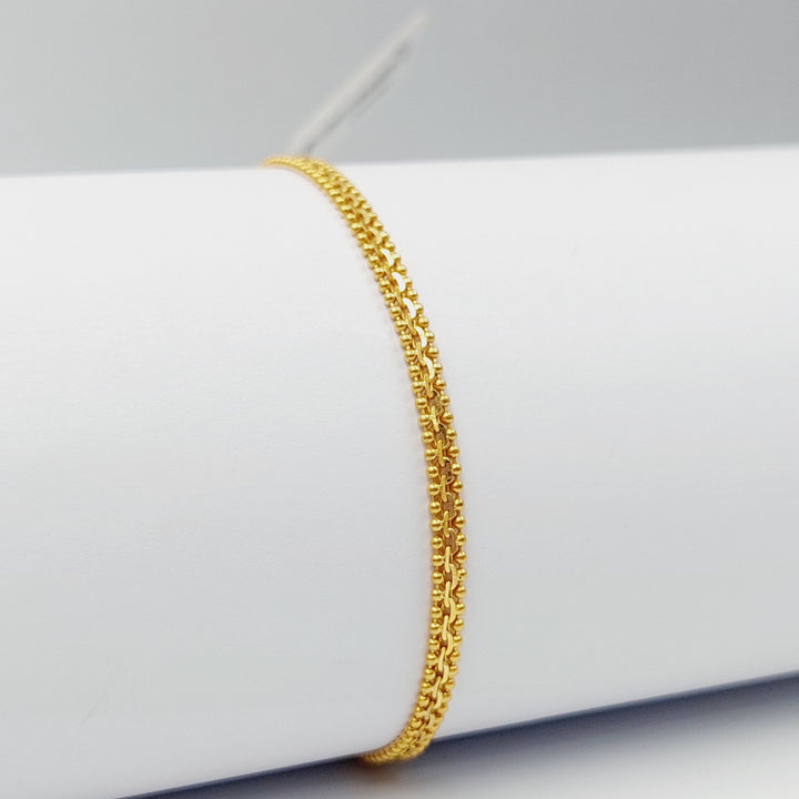 Thin Malaysian Bracelet Made Of 21K Yellow Gold by Saeed Jewelry-28542