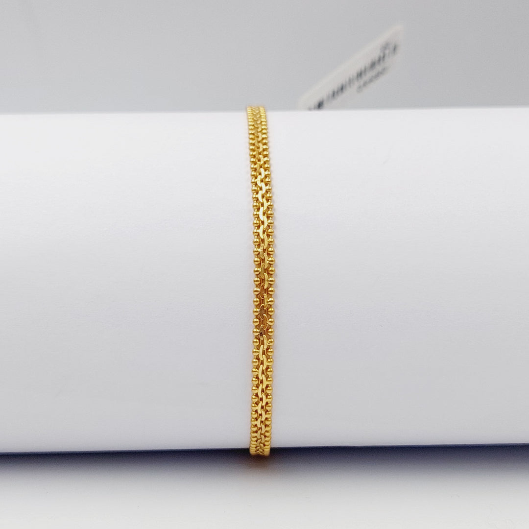 Thin Malaysian Bracelet Made Of 21K Yellow Gold by Saeed Jewelry-28542