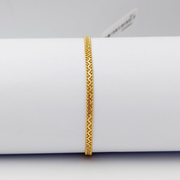Thin Malaysian Bracelet Made Of 21K Yellow Gold by Saeed Jewelry-28542