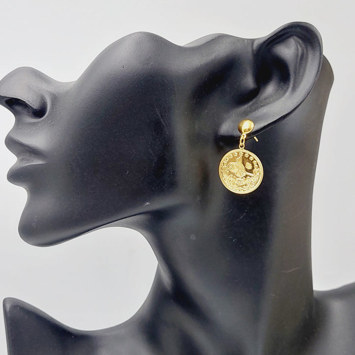 Thin Rashadi Earrings Made Of 21K Yellow Gold by Saeed Jewelry-28540