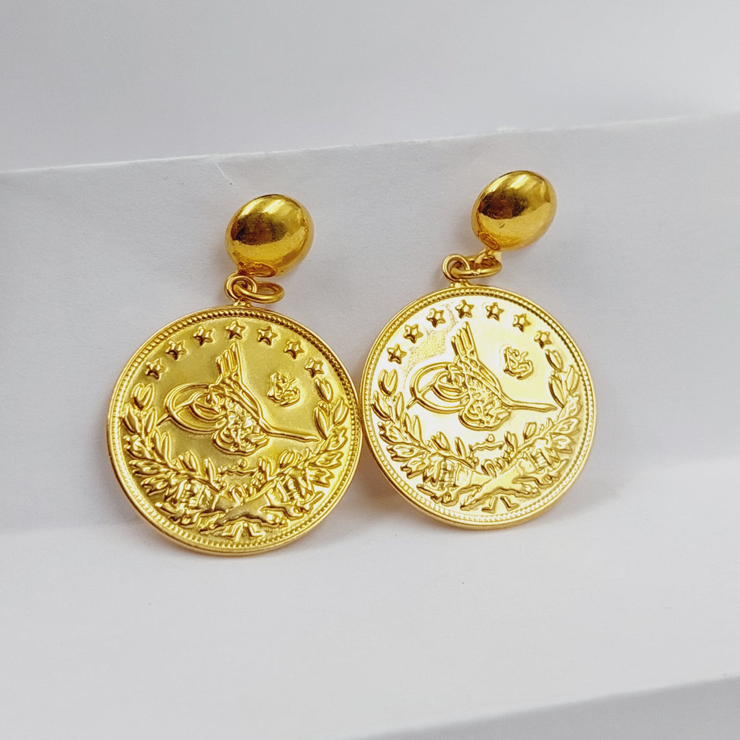 Thin Rashadi Earrings Made Of 21K Yellow Gold by Saeed Jewelry-28540