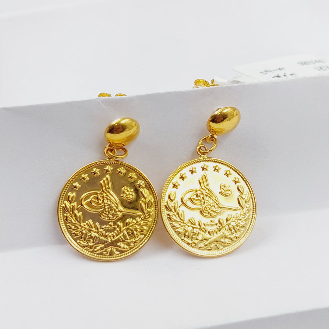 Thin Rashadi Earrings Made Of 21K Yellow Gold by Saeed Jewelry-28540