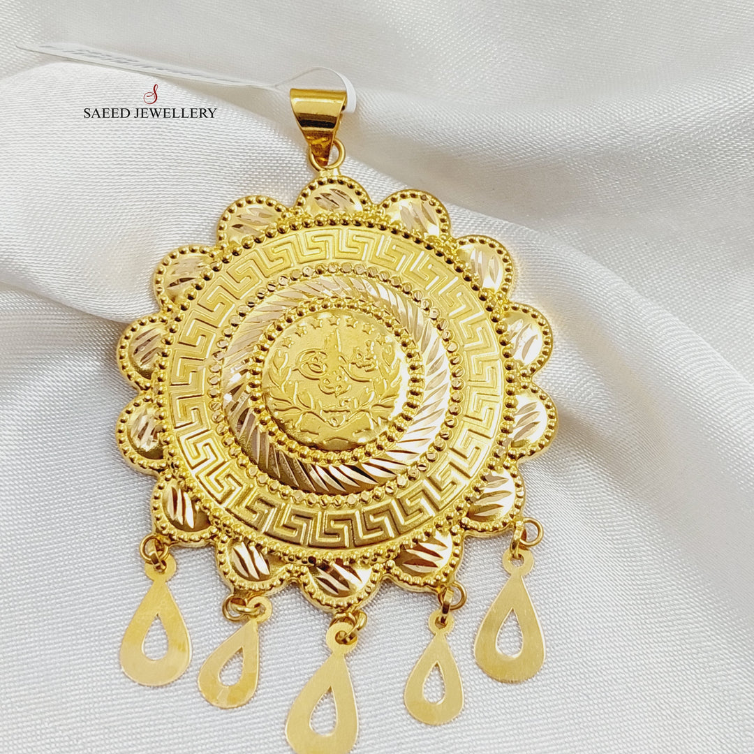 Thin Rashadi Pendant Made Of K Yellow Gold by Saeed Jewelry-28529