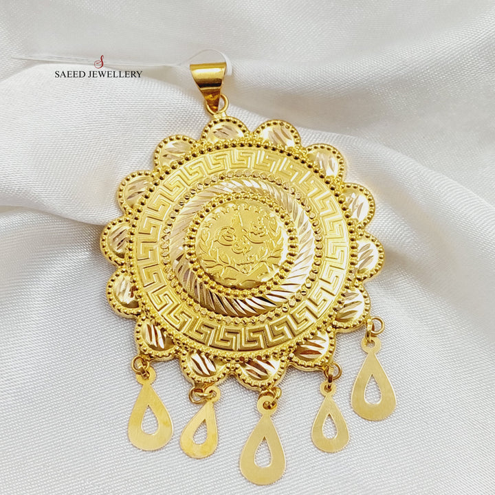 Thin Rashadi Pendant Made Of K Yellow Gold by Saeed Jewelry-28529