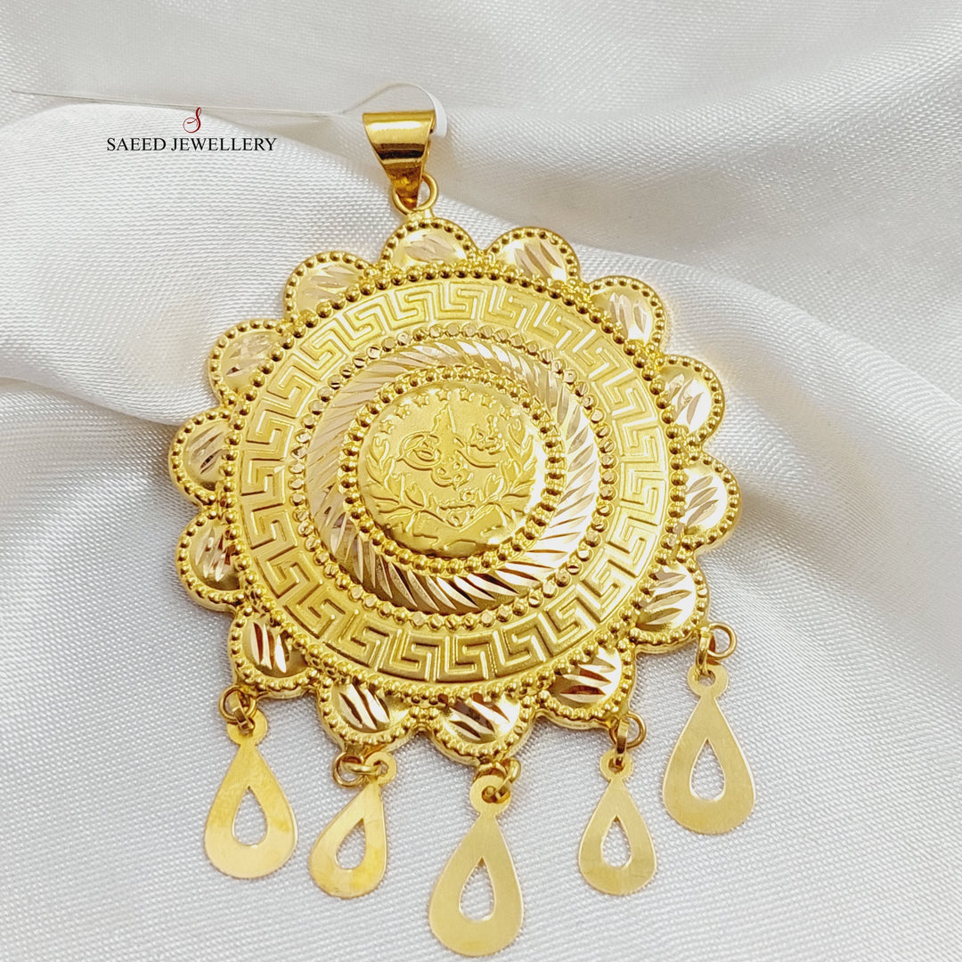 Thin Rashadi Pendant Made Of K Yellow Gold by Saeed Jewelry-28529