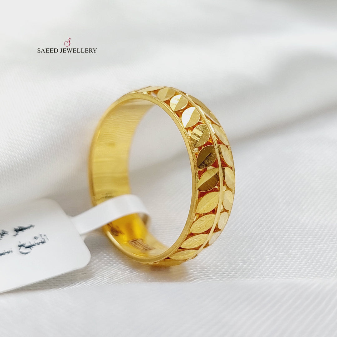 Thin Spike Engagement Ring Made Of 21K Yellow Gold by Saeed Jewelry-27515