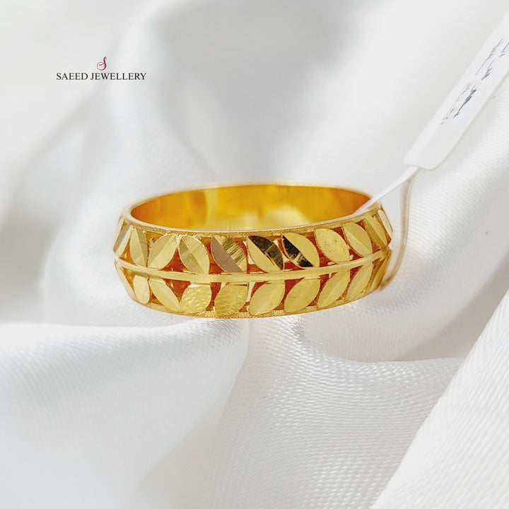 Thin Spike Engagement Ring Made Of 21K Yellow Gold by Saeed Jewelry-27515