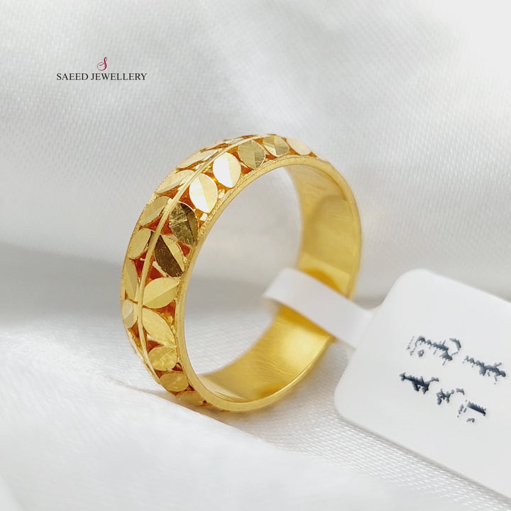 Thin Spike Engagement Ring Made Of 21K Yellow Gold by Saeed Jewelry-27515