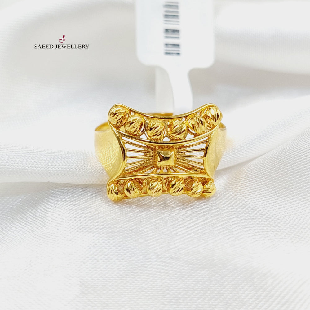 Tie Ring  Made Of 21K Yellow Gold by Saeed Jewelry-30427
