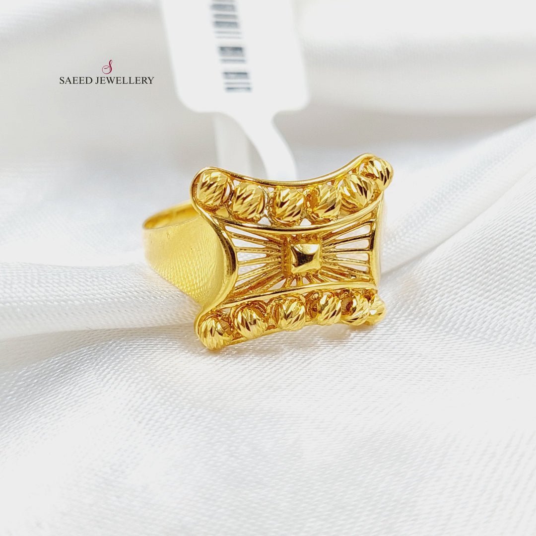 Tie Ring  Made Of 21K Yellow Gold by Saeed Jewelry-30427