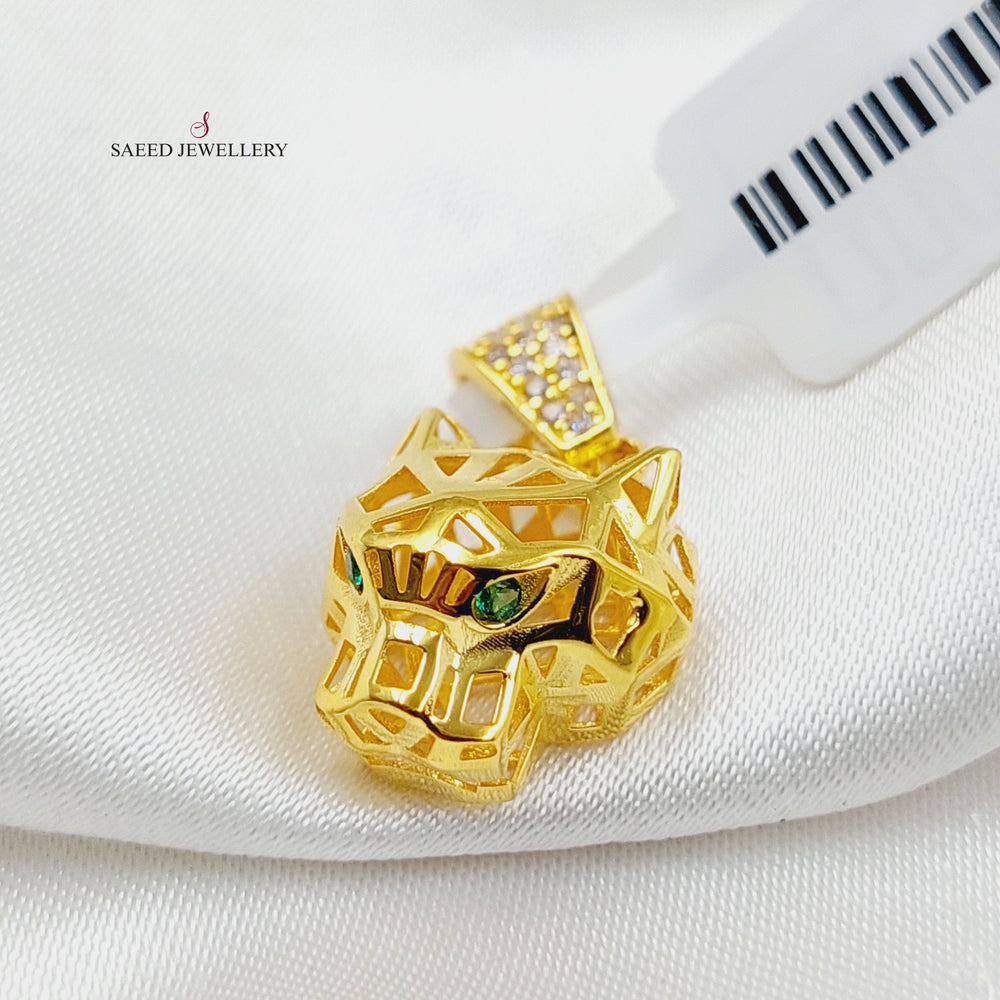Tiger Pendant  Made Of 21K Yellow Gold by Saeed Jewelry-29761