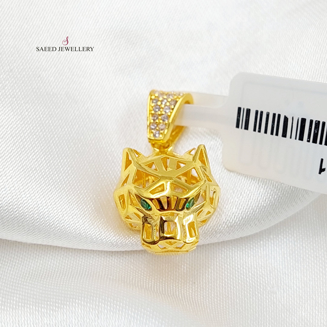 Tiger Pendant  Made Of 21K Yellow Gold by Saeed Jewelry-29761
