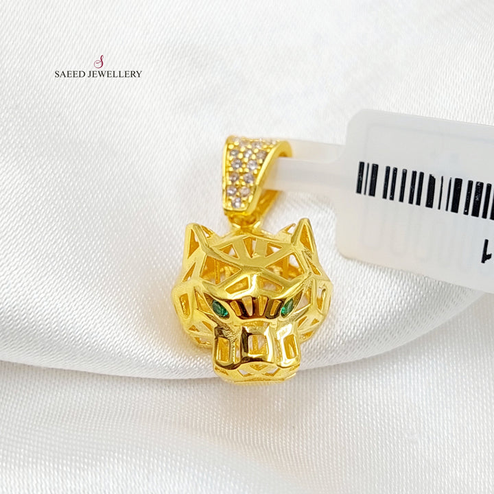 Tiger Pendant  Made Of 21K Yellow Gold by Saeed Jewelry-29761