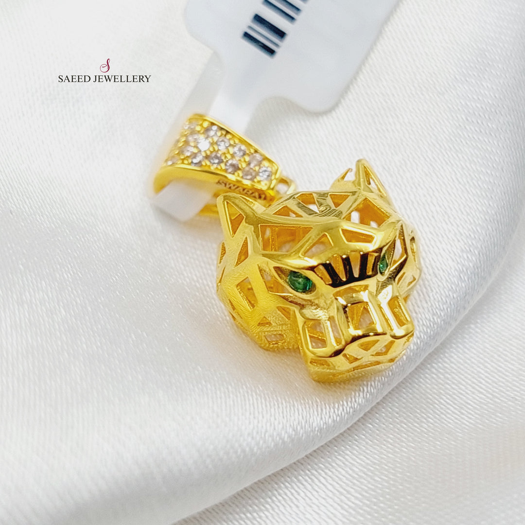 Tiger Pendant  Made Of 21K Yellow Gold by Saeed Jewelry-29761