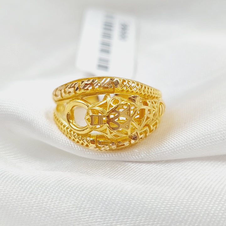 Tiger Ring Made Of 21K Yellow Gold by Saeed Jewelry-28500