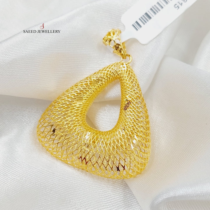 Triangles Pendant Made Of 21K Yellow Gold by Saeed Jewelry-28315