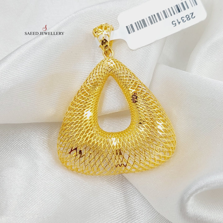 Triangles Pendant Made Of 21K Yellow Gold by Saeed Jewelry-28315