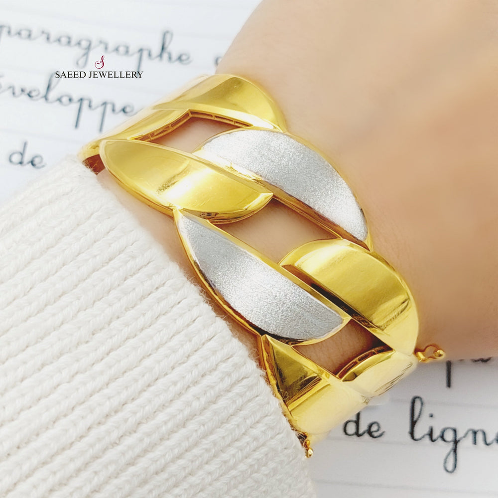 Turkish Bangle Bracelet Made of 21K Yellow Gold  by Saeed Jewelry-25901