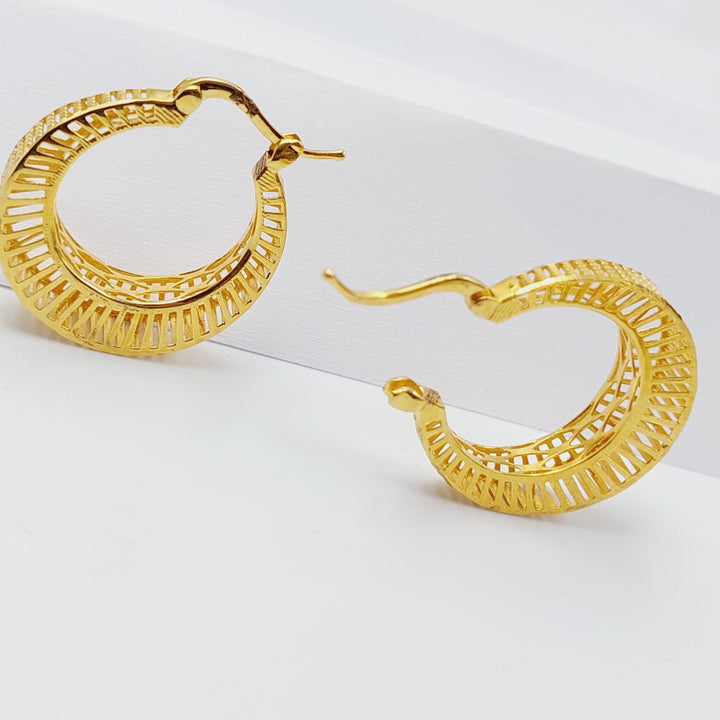 Turkish Hoop Earrings  Made Of 21K Yellow Gold by Saeed Jewelry-28989