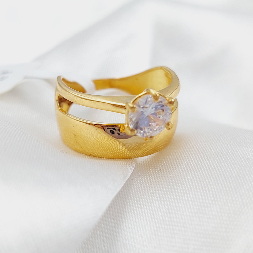 Twins Engagement Ring Made of 21K Yellow gold by Saeed Jewelry-26850