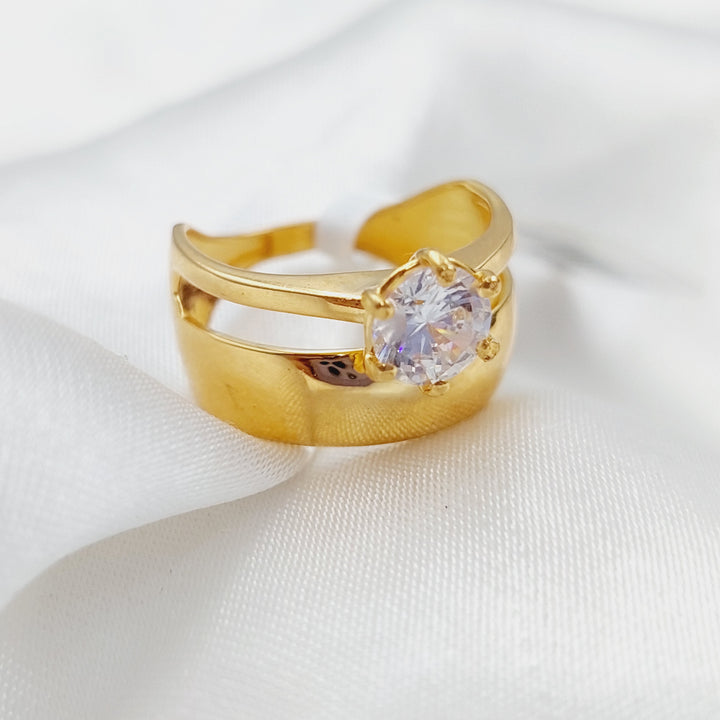 Twins Engagement Ring Made of 21K Yellow gold by Saeed Jewelry-26850