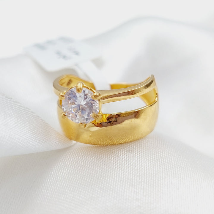 Twins Engagement Ring Made of 21K Yellow gold by Saeed Jewelry-26850