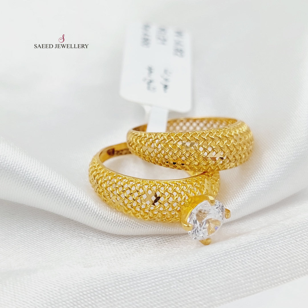 Twins Wedding Ring  Made Of 21K Yellow Gold by Saeed Jewelry-30216