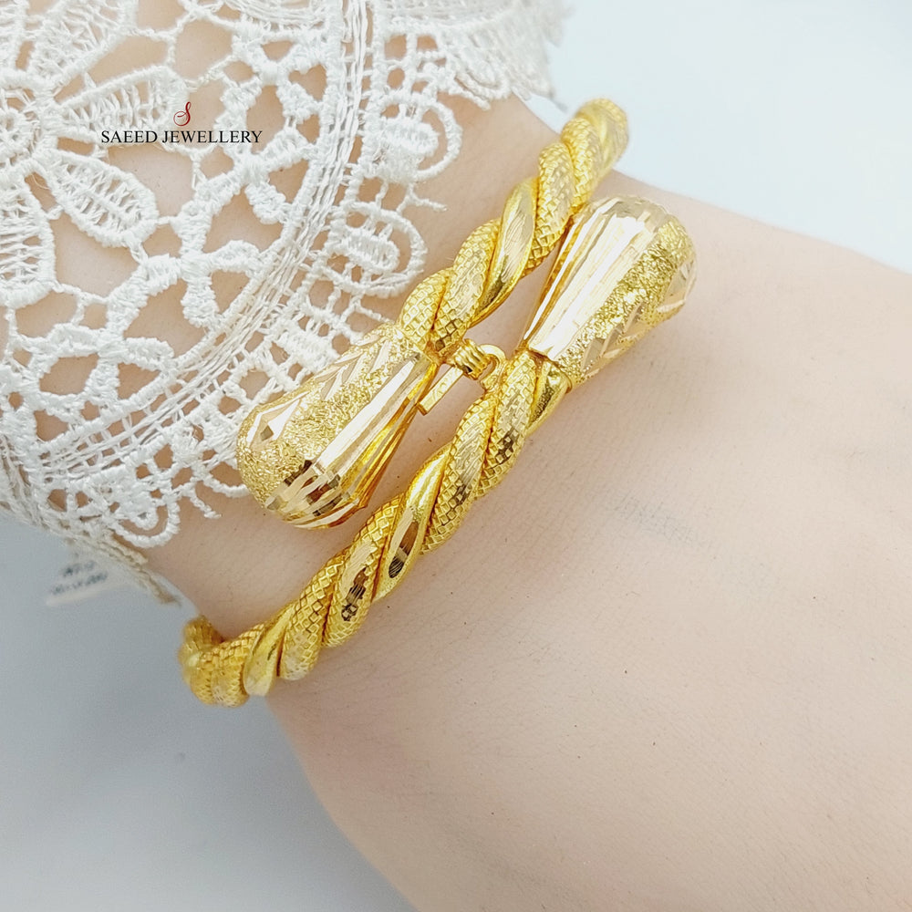 Twisted Bracelet  Made Of 21K Yellow Gold by Saeed Jewelry-28854