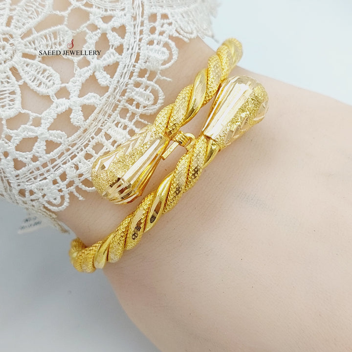 Twisted Bracelet  Made Of 21K Yellow Gold by Saeed Jewelry-28854