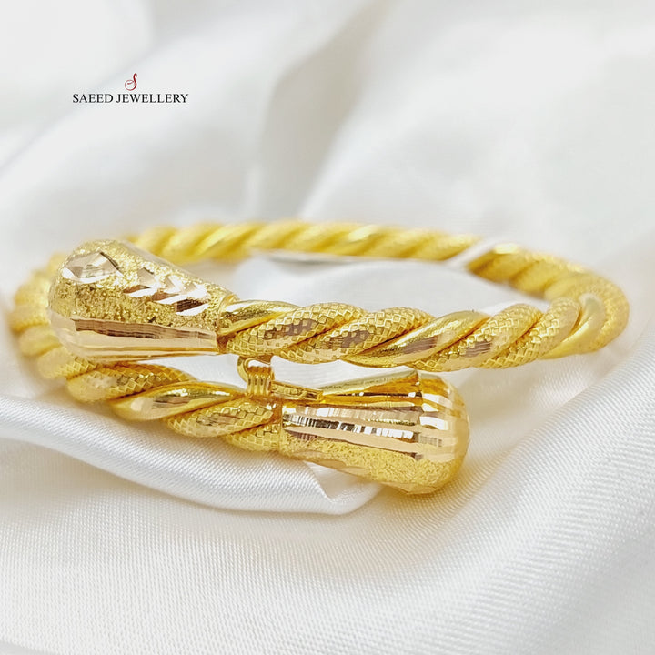 Twisted Bracelet  Made Of 21K Yellow Gold by Saeed Jewelry-28854